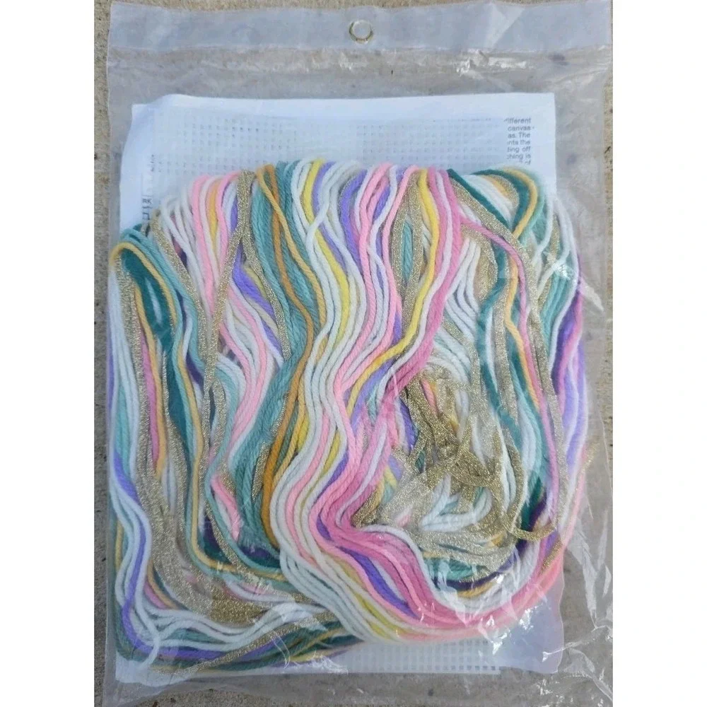 Temptations #1121 Rejoice Cross Wall Hanging Plastic‎ Mesh Canvas Kit Needlework